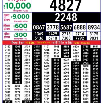 Rajshree 8pm Weekly Lottery Result Dated 04 July 2026