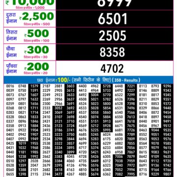 Rajshree Night Lottery Result 9 PM Dated 28 July 2026