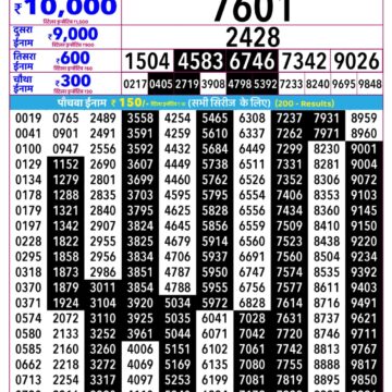 Rajshree Lottery Result 2.25 PM Dated 29 July 2026