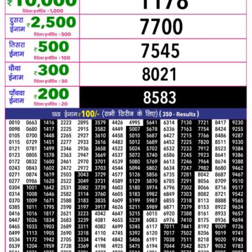 Rajshree 10 Lottery Result 5:40 PM Dated 29 July 2026