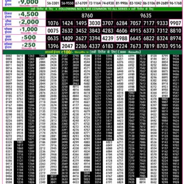 Rajshree 50 Weekly Lottery Result 7:30 PM Dated 29 July 2026