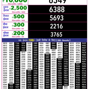 Rajshree 10 Lottery Result 5:40 PM Dated 01 August 2026