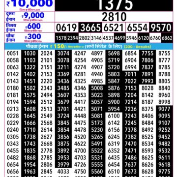 Rajshree Lottery Result 2.25 PM Dated 03 August 2026